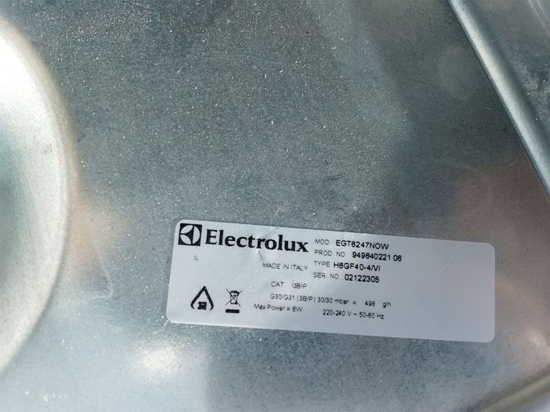 Варильна поверхня Electrolux EGT6247NOW 6W sn 02122305 000048295 фото