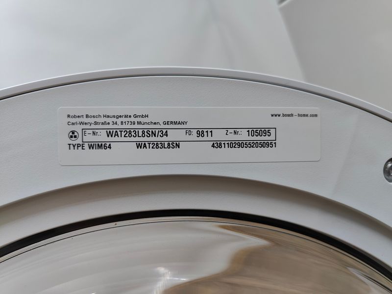 Пральна машина Bosch Serie6 WAT283L8SN 34 2300W 8кг sn 9811105095 000053596 фото