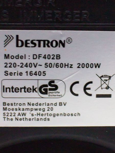 Фритюрница Bestron DF402B 000030914 фото