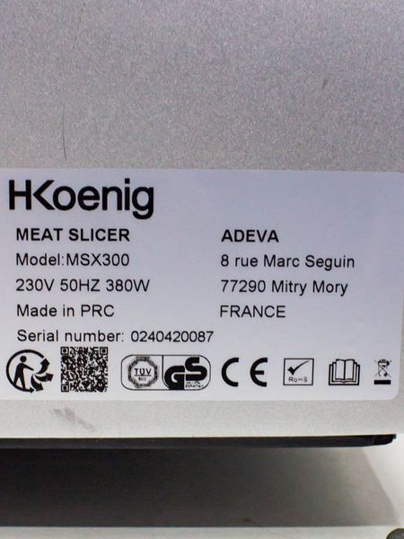 Слайсер професійний H Koenig MSX300 380w продам (без коробки) LPNHK066318957 115е 000030502 фото