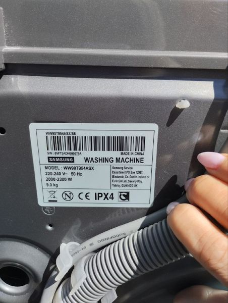 Стиральная машина Samsung WW90T954ASX 2300W 9кг sn 0VFT5ADN900079A 000048252 фото