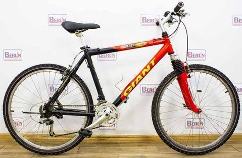 Велосипед 26 Giant Boulder Alu Shock Гірський червоночорний алюміній 000013757 фото