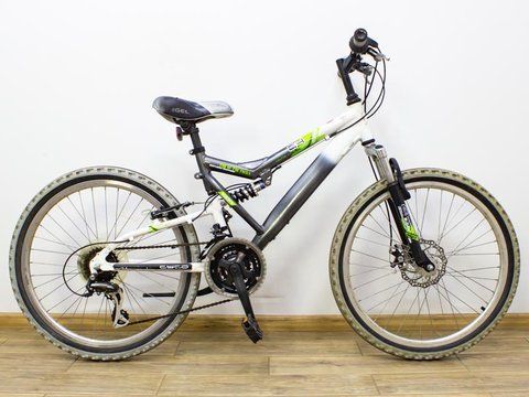Велосипед 24 Cyco 24 двопідвіс срібний алюміній 000021287 фото