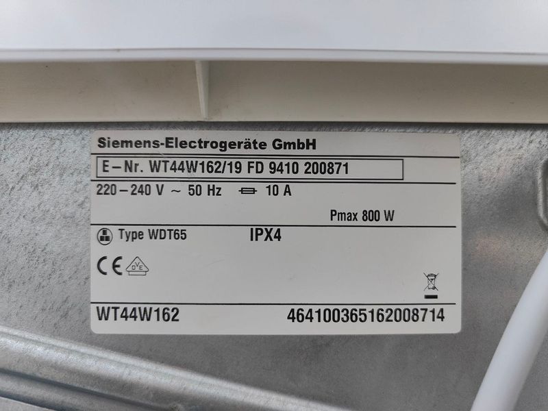Сушильна машина Siemens IQ 500 WT44W162 19 800W 7 кг sn 9410 200871 000052250 фото