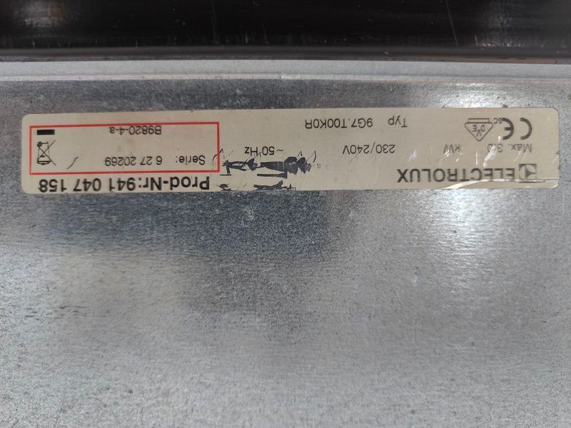 Духова шафа Electrolux B9820 3000W sn 62720269 n504 000050585 фото