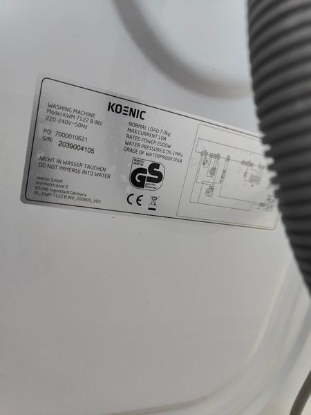 Стиральная машина Koenic KWM7122BINW 2000W 7кг sn 2039004105 000049921 фото