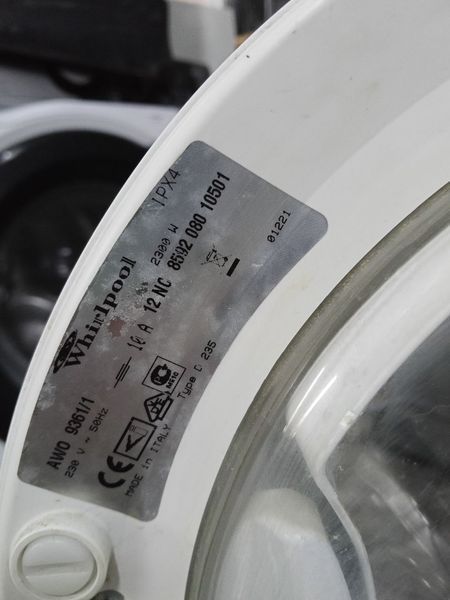 Стиральная машина Whirlpool AWO 9361 2300W 6кг sn 859208010501 000052576 фото