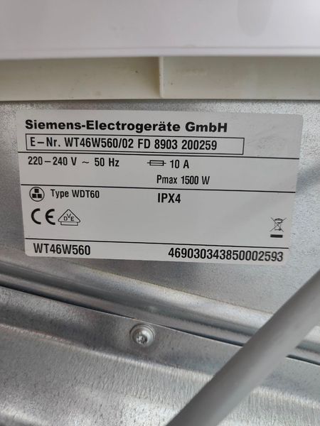 Сушильная машина Siemens Blue therm WT46W560 1500W 7кг sn 8903200259 000051762 фото