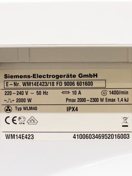 Стиральная машина Siemens WM14E423 18 000006834 фото
