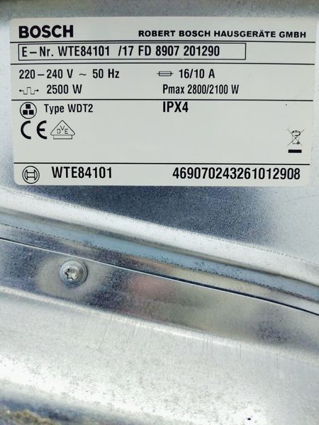 Сушильна машина Bosch Maxx7 WTE84101 17 2800w 7 кг sn 8907 201290 000037910 фото