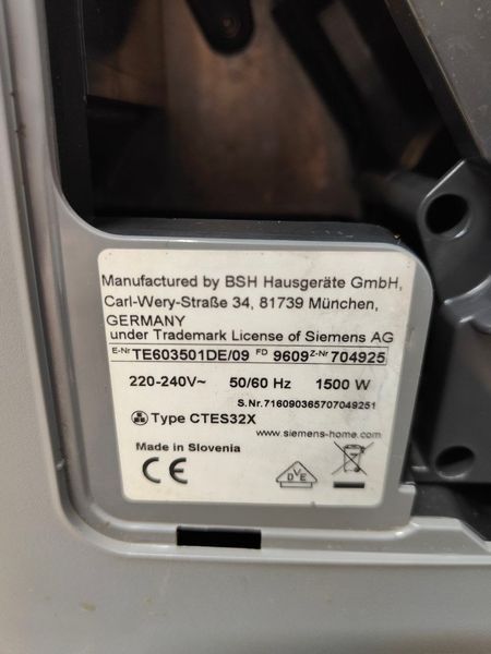 Кофемашина Siemens EQ6 TE603501DE09 1500W sn 9609704925 000051209 фото