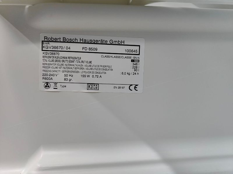 Холодильник Bosch KGV36670 04 155W 228+90л sn 8509100645 n636 000052992 фото