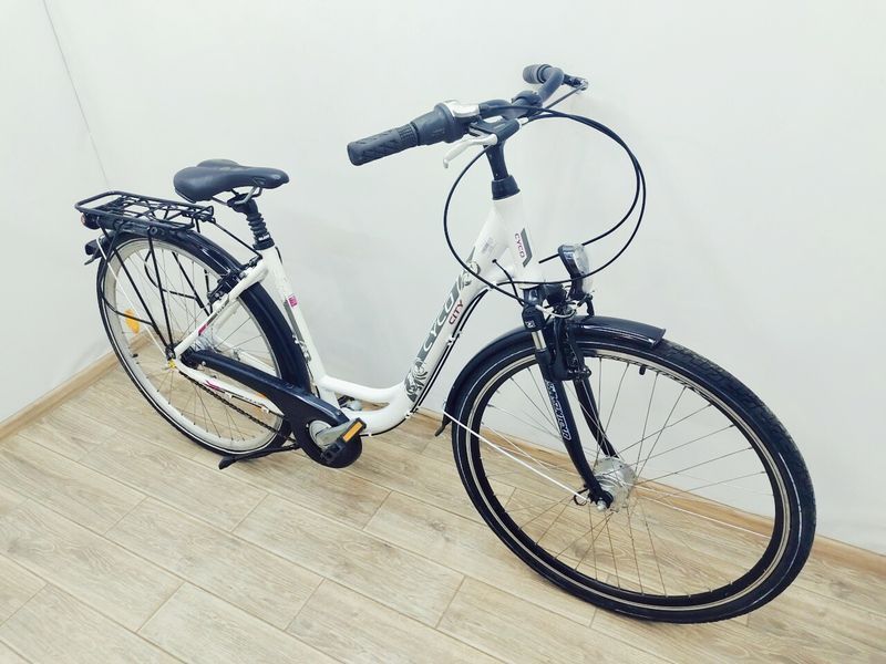 Велосипед 28 Cyco City дамка білий алюм 000042983 фото