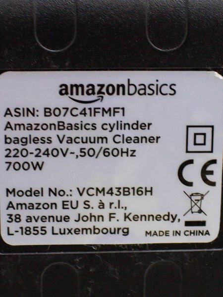 Пылесос AmazonBasics VCM43B16H 000030874 фото