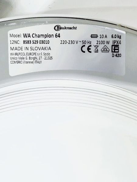 Стиральная машина Bauknecht Wa Champion 64 000034902 фото