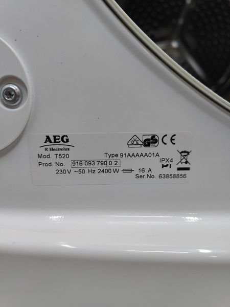 Сушильна машина AEG Lavatherm T520 2400W 6кг sn 91609379002 000051748 фото
