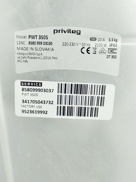 Стиральная машина вертикальная Privileg PWT 3505 000037137 фото