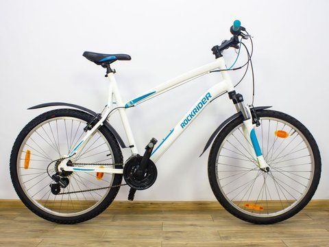 Велосипед 26 Btwin Rockrider 5 1 гірський білий алюміній 000019243 фото