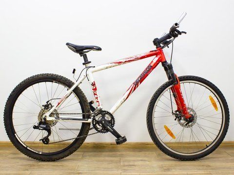 Велосипед 26 Decathlon Rockrider гірський біло червоний алюм 000028904 фото