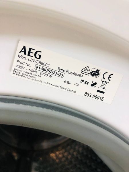 Стирально сушильная машина 2в1 AEG 8000 Series L8WE86605 000043624 фото