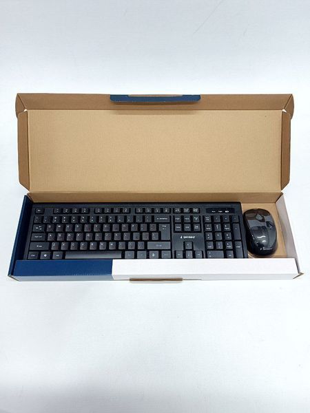 Комплект клавиатура и мышь беспроводной USB Gembird KBS WM 03 UA Black 000046231 фото