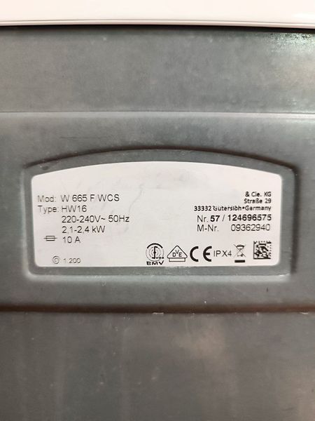 Пральна машина Premium W 665 F sn 57124696575 000050294 фото