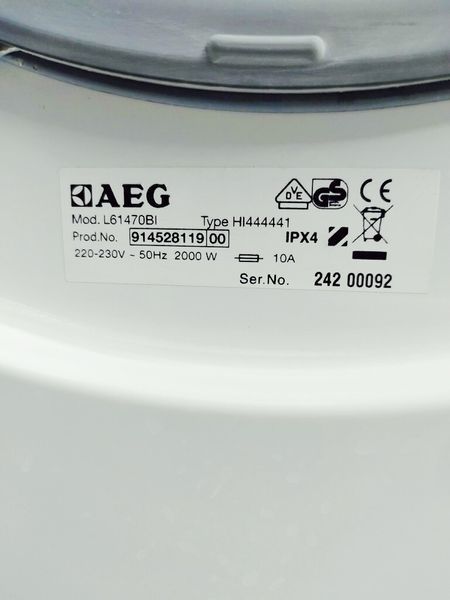 Стиральная машина под встройку AEG L61470BI 000037279 фото