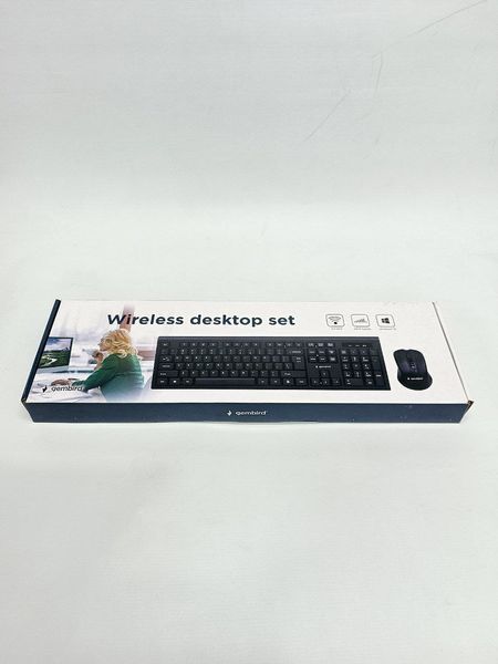 Комплект клавиатура и мышь беспроводной USB Gembird KBS WM 03 UA Black 000046231 фото