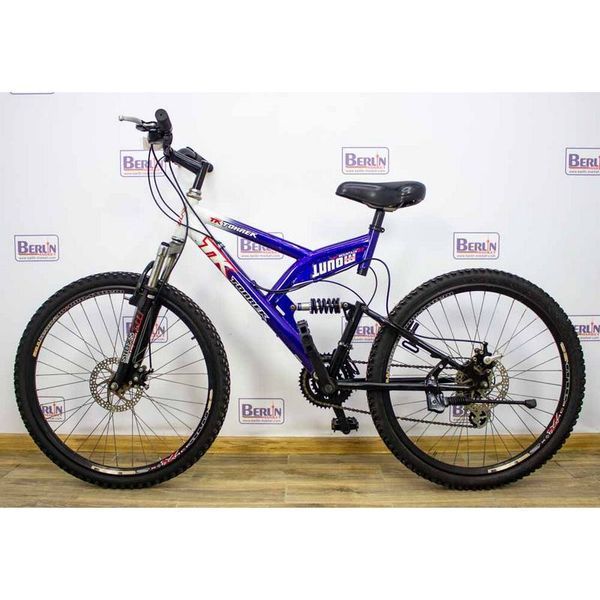 Велосипед 26 Torrek TK mount 07 mountain mx двухподвес синебелый с черным хром диск тормоз 000005677 фото