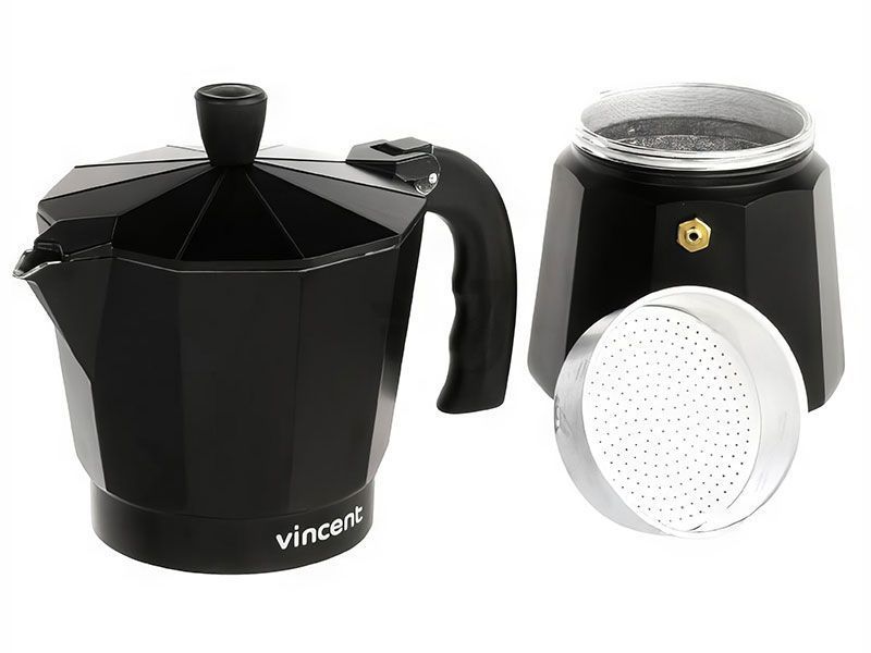 Кавоварка гейзерна Vincent VC 1366 300 мл Black 000041937 фото