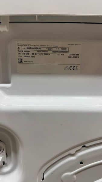 Стиральная машина Bosch Serie6 WGG1440ISN 40 2300W 9кг sn 0301100351 000053615 фото