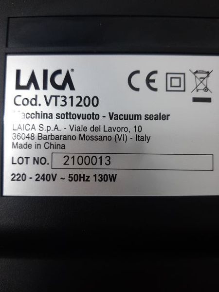 Пищевой вакуумный упаковщик Laica VT3120 000032619 фото