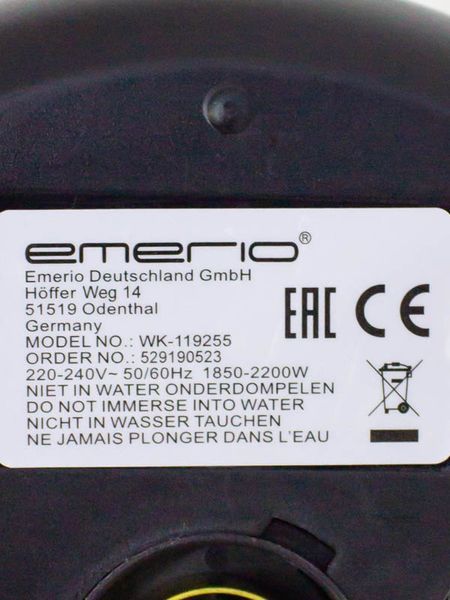 Електрочайник Emerio WK 119255 2200w сток LPNHE549574604 29е 000027438 фото