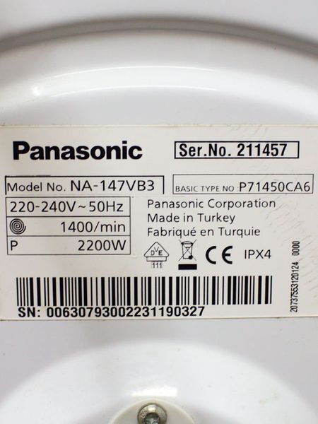 Стиральная машина Panasonic NA 147VB3 000031890 фото
