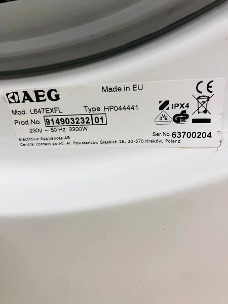 Стиральная машина AEG L647EXFL 000041777 фото