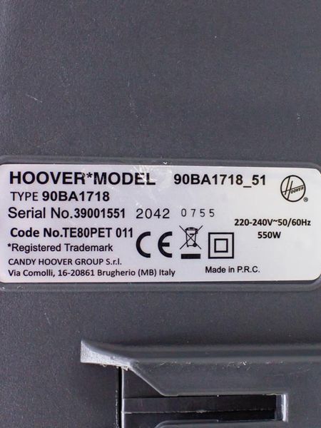 Пылесос Hoover TE80PET 011 000030743 фото