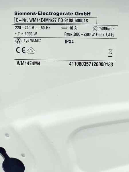 Стиральная машина Siemens IQ300 WM14E4M4 000045811 фото