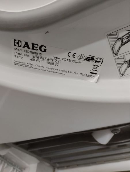 Сушильная машина AEG TT67680IH3 1000w 8 кгsn 63538673 000046167 фото
