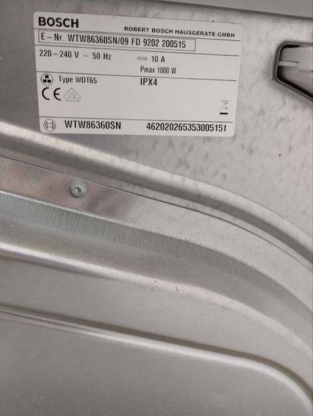 Сушильная машина Bosch Avantixx WTW86360SN 09 1000w 8 кг sn 9202 200515_п16_341 000046216 фото