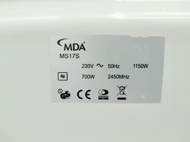 Мікрохвильова піч MDA MS17S 1150w 000039612 фото