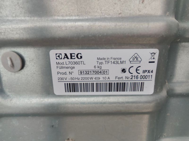 Стиральная машина вертикальная AEG L70360TL 2200W 6кг sn 21600011 000051156 фото