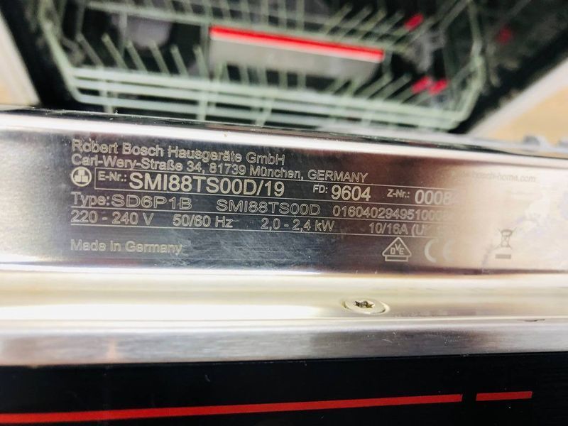 Посудомийна машина Bosch Exclusiv SMI88TS00D 19 2400w 12 персон sn 9604 00084 000043531 фото