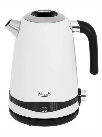 Электрочайник с регулятором температуры Adler AD 1295 1700мл 2200w White 000036250 фото