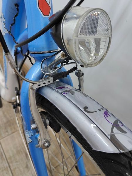 Велосипед 24 Soulride Alu подростковый бело голубой алюм 000050894 фото
