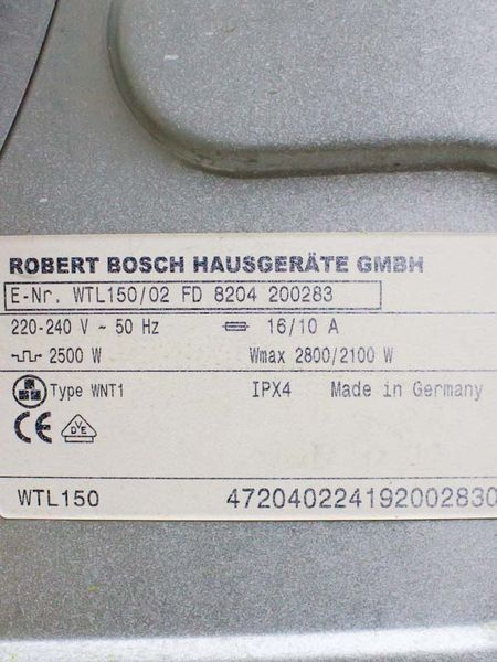 Сушильна машина Bosch WTL150 02 2800w 7 кг sn 8204 200283 000018851 фото