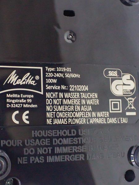 Кавомолка Melitta Molino 1019 01 100w сток LPNHE544593677 41ф 000027072 фото