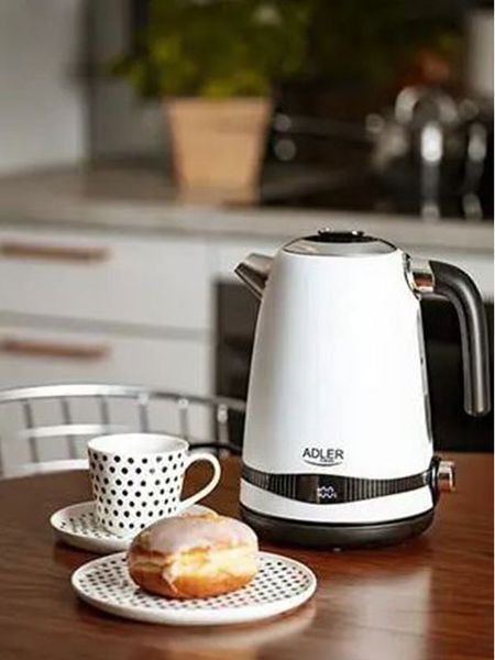 Электрочайник с регулятором температуры Adler AD 1295 1700мл 2200w White 000036250 фото