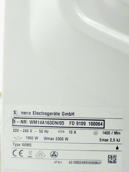 Стиральная машина Siemens WM14A163DN 05 000036752 фото