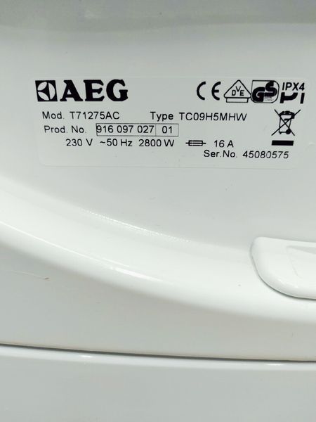 Сушильна машина AEG T71275AC 7 кг 2800w sn 45080575 000037223 фото