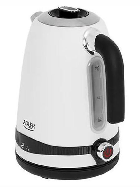 Электрочайник с регулятором температуры Adler AD 1295 1700мл 2200w White 000036250 фото